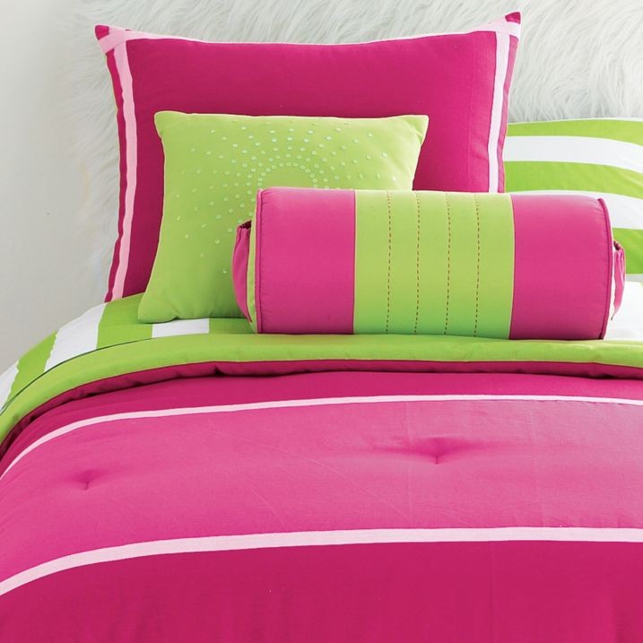 12pc full cabana comforter set pink lime green sheets val 12pc full cabana comforter set pink lime green sheets val
