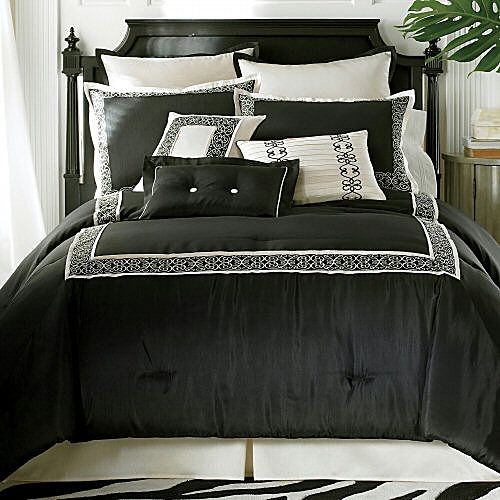 10p KING Chris Madden Florentine Black Ivory Comforter eBay