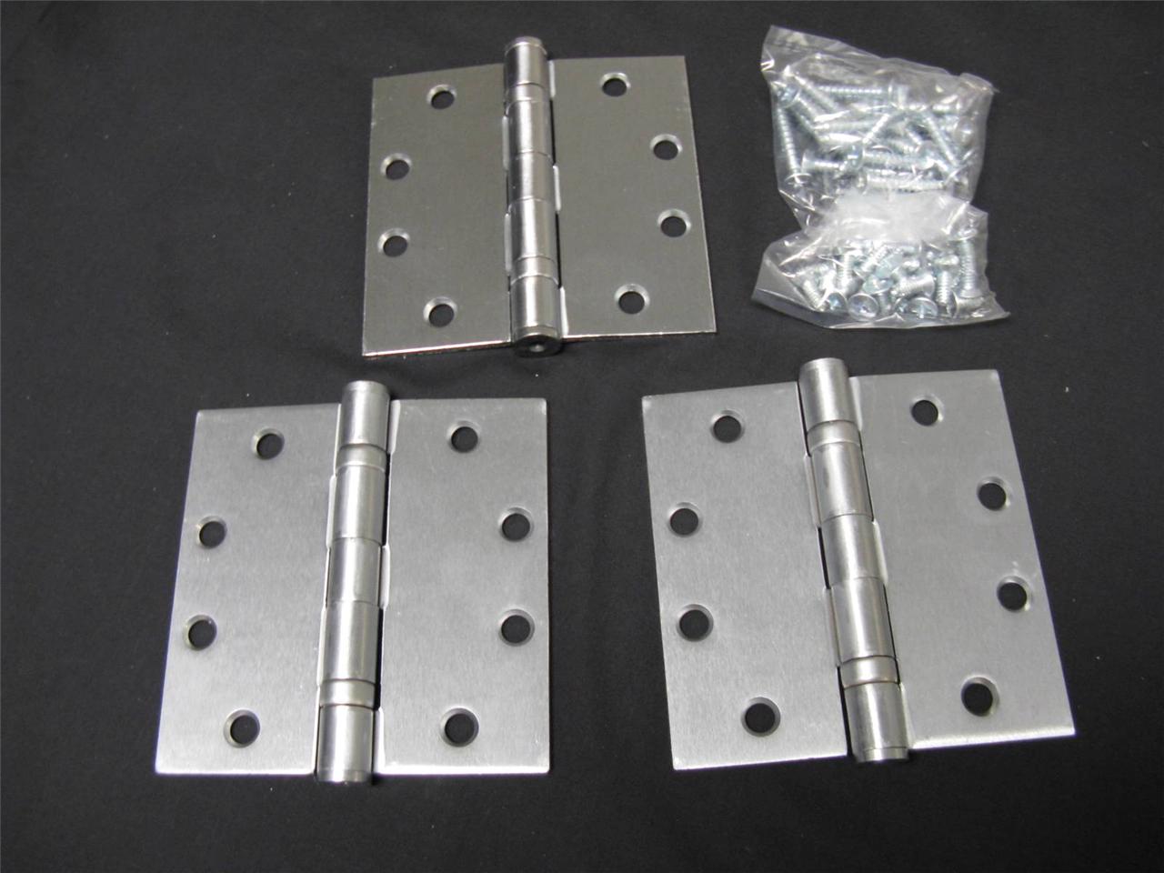 6 Hinge Pack4.5 x 4.5 Ball Bearing Door Hinge Brushed Chrome US26D