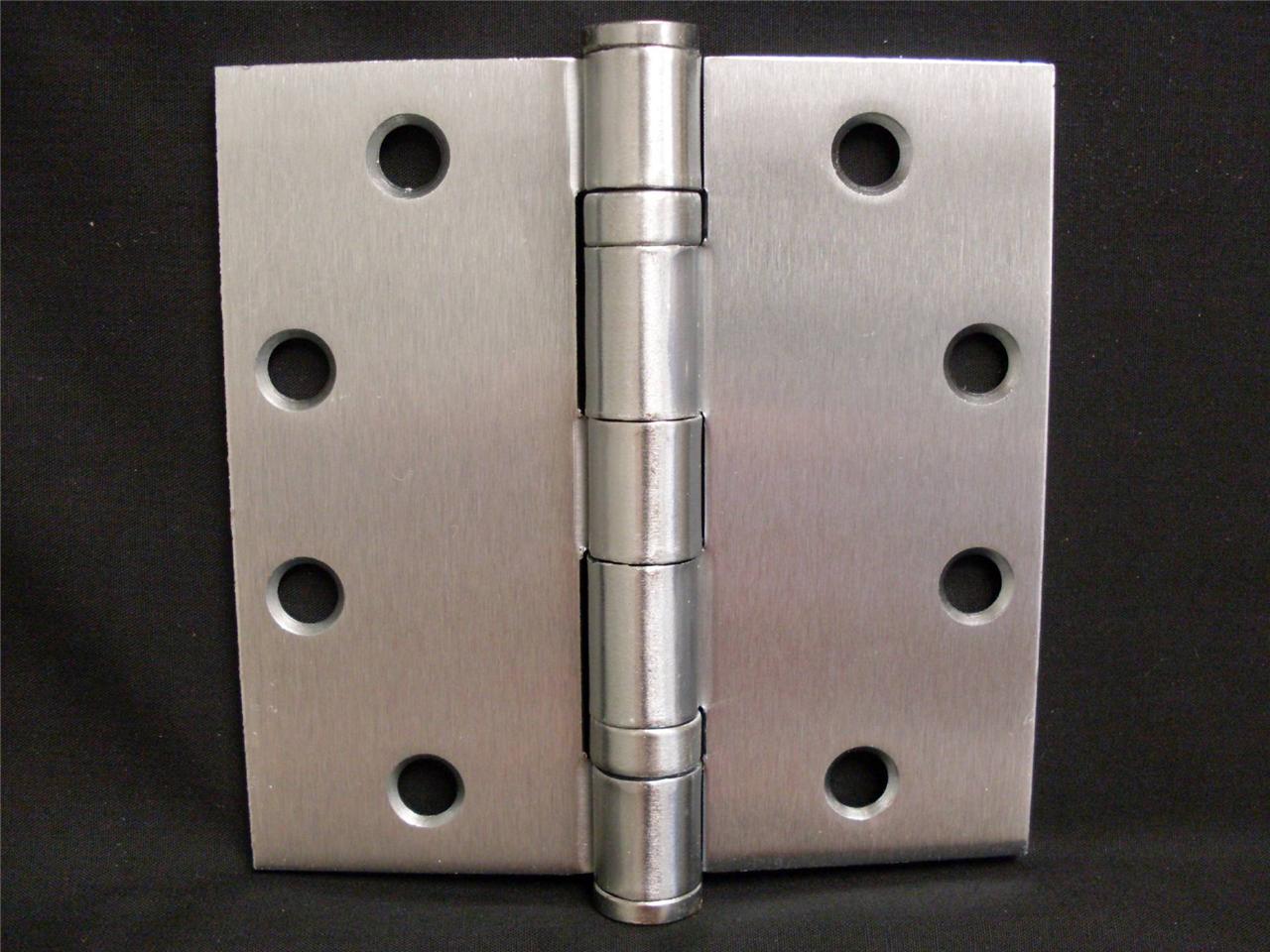 4.5 x 4.5 Ball Bearing Door Hinge Brushed Chrome US26D BHMA 652 12 Hinge Pack
