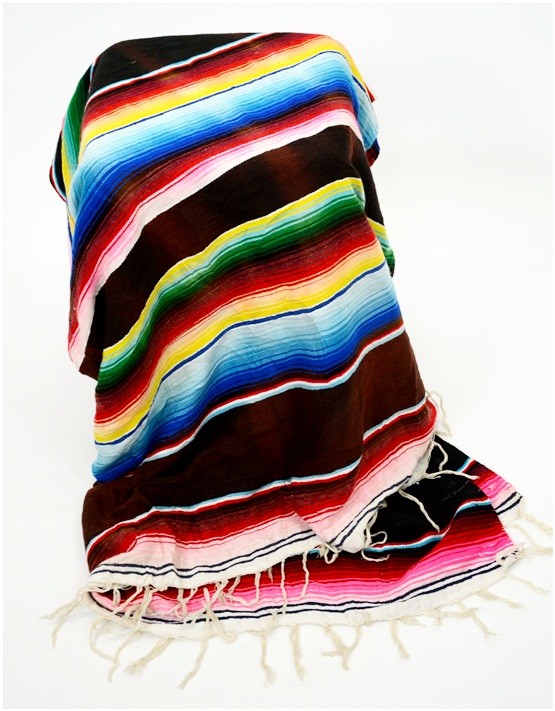 MEXICAN HIPPIE VTG BoHo STRIPED SADDLE HORSE Blanket WALL Decor TRIBAL