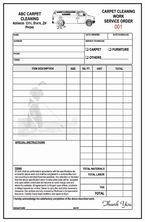 Carpet Cleaning Invoice Template