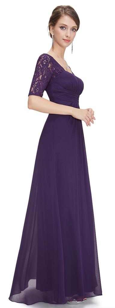 aubergine evening gowns