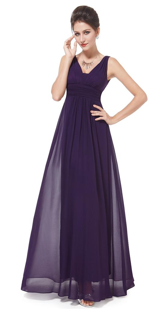 aubergine evening gowns