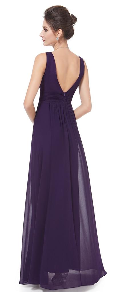 aubergine evening gowns