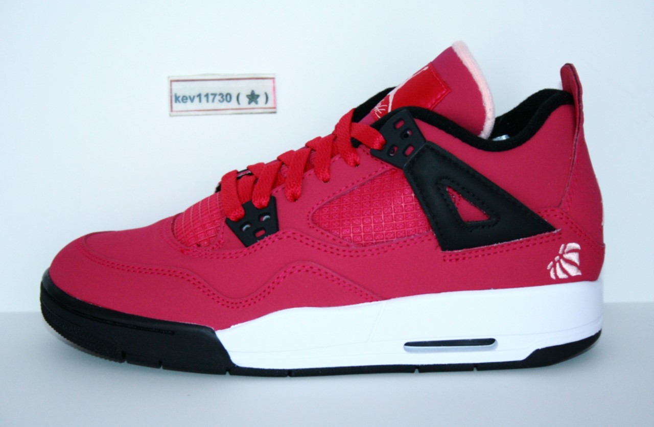 AUTHENTIC Air Jordan 4 Retro IV Voltage Cherry Black White Girls Womens