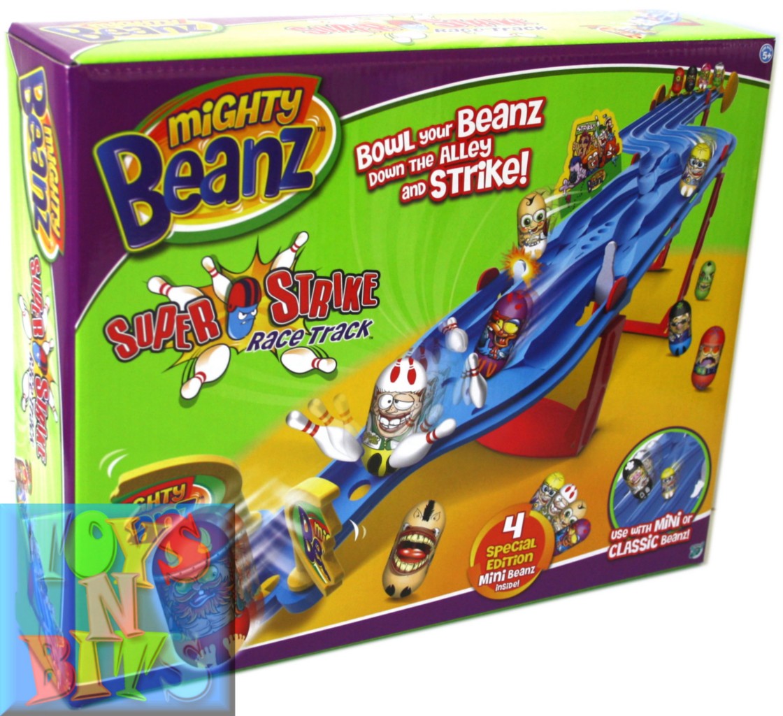  Mighty Beanz Beans SUPER STRIKE Bowling Alley Race Track Play Set eBay