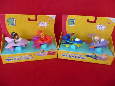 4pc Super Why, Alpha Pig, Red,presto In Flyer Vehicles
