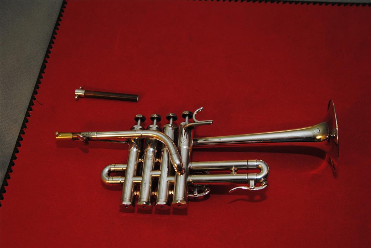 VINTAGE SCHILKE PICCOLO TRUMPET P54 W/OSMUN LEAD PIPE!! PRO CLEANED