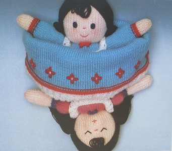 Topsy-Turvy Daytime/Bedtime toy doll knitting pattern eBay