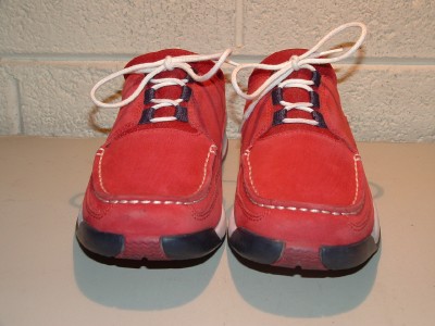 Women's Cole Haan Nike Air Red &amp; White Mules / Clogs 9b