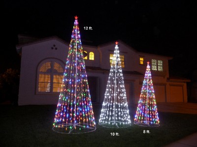 NEW 144" Prelit Multi-Color LED Christmas Tree Outdoor