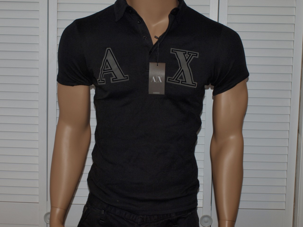 Armani exchange polo black clearance