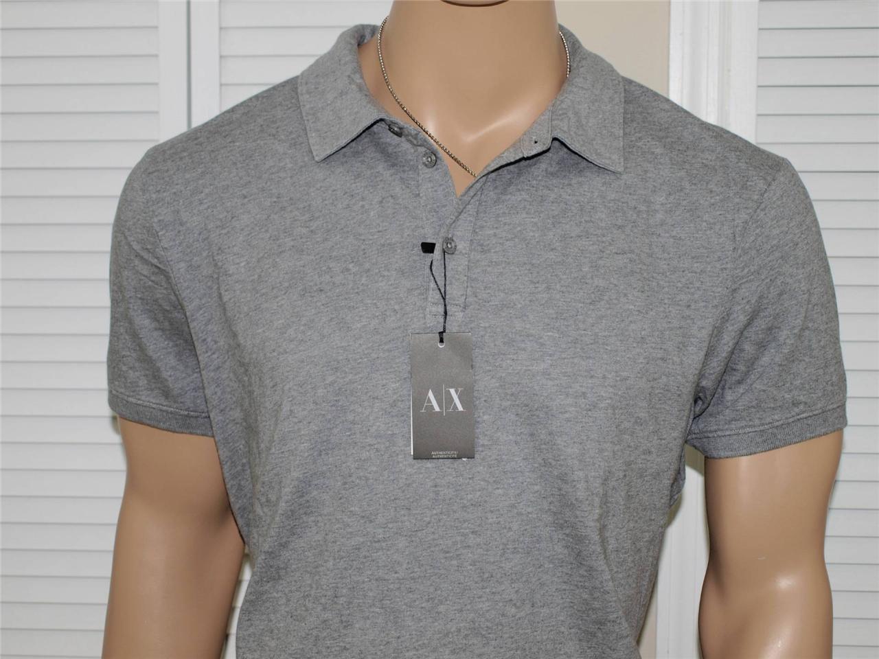 armani polo shirt grey