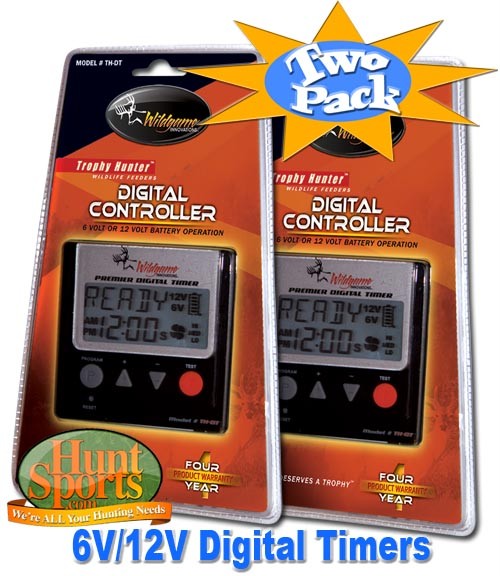 2 Digital Wildlife Deer Feeder Timers Simple Set 6V 12V