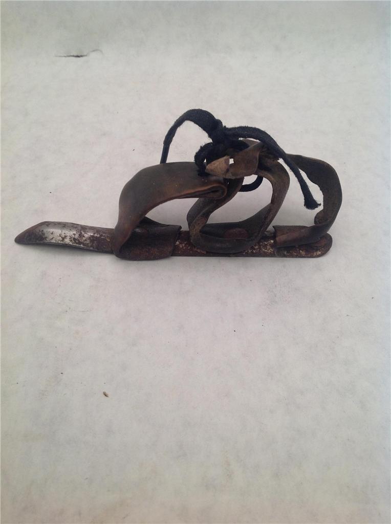 ANTIQUE Vintage METAL CORN HUSKER w/LEATHER STRAP Shucker farm tool eBay