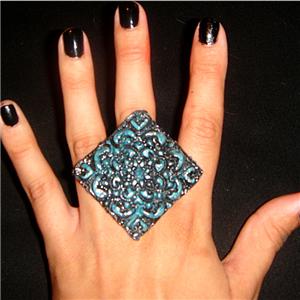 *OVERSIZED Large Cocktail RING Boho Costume Adjustable* - eBay (item 170325231513 end time May-04-09 18:45:17 PDT) : oversized ring ebay store retro recycled vintage available for sale recycled handcrafted