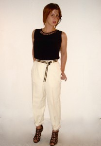 vtg 80's cream PLEATED trouser Fancy PANTS slacks s/M P - eBay (item 170332804685 end time May-25-09 14:38:50 PDT) : pleated pants trouser pants retro recycled vintage available for sale