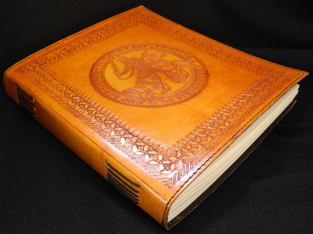 Medieval Knight Large Handmade Leather Sketchbook Diary Journal Guest Book eBay