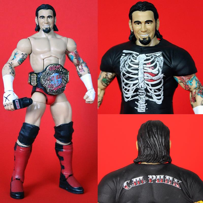 ECW CM Punk Exclusive WWE Elite Wrestling Action Figure Kid Toy ECW BELT Shirt eBay