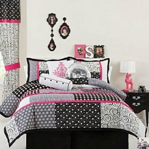 White Bedding Sets Queen on Dot 3pc Queen Comforter Set  200 All Cotton Black White Pink   Ebay