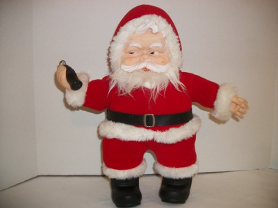 vintage coca cola stuffed santa