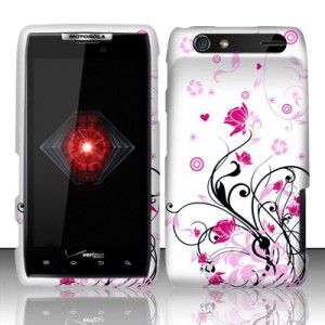 For Motorola Droid RAZR HD Hard Cover Phone Accessory Case Pink Vines