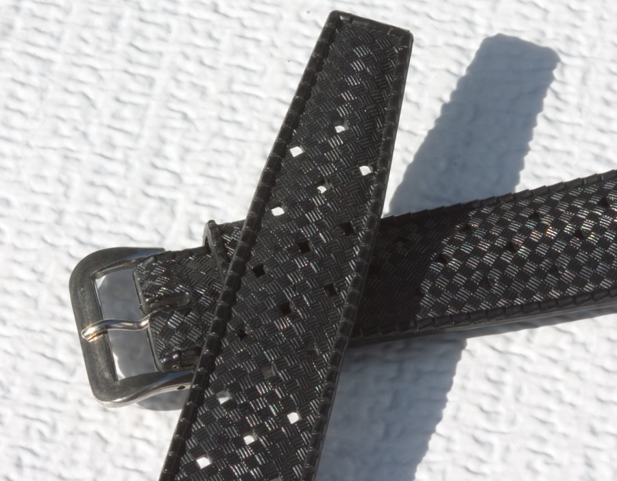 Authentic Vintage Tropic 18mm Swiss Black Band Strap Straight End 