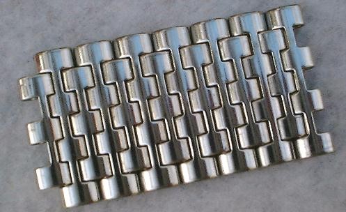 Vintage NSA band beads 2 spare steel links smooth polished finish New Old Stock