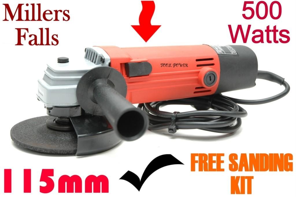 Angle-grinder-Millers-Falls-100mm-Sanding-kit-Branded-Item-with-service