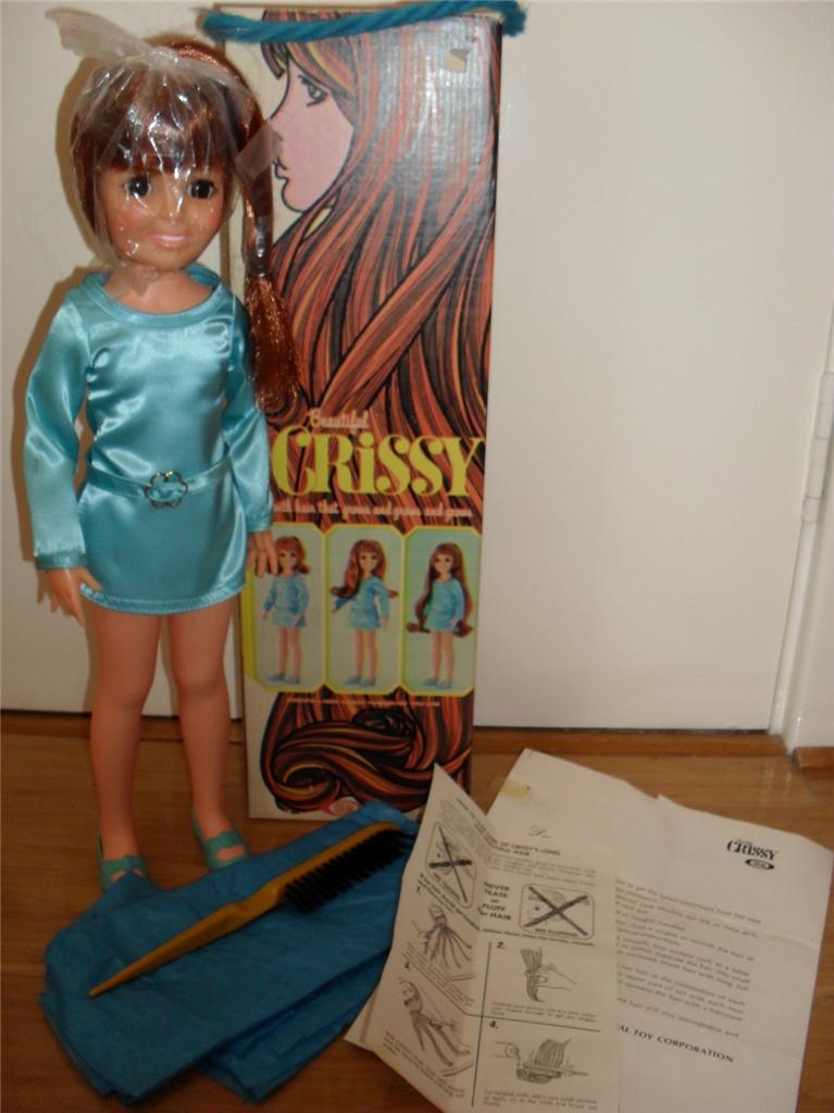 Ideal Beautiful Crissy Chrissy doll + Box factory plastic with brush