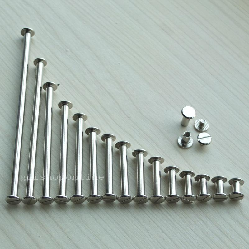 10 20 50 Slotted Head Button Floral Screw Chicago nail 25mm 30mm 45mm