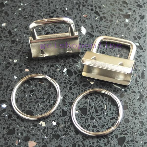 10 25 100 Key Fob Hardware 1" 25mm keychain Split ring 4 wrist