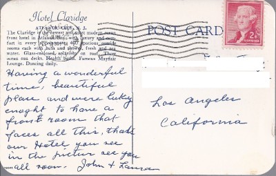 Claridge Hotel Atlantic City on Hotel Claridge Atlantic City New Jersey Mayfair Lounge 1953 Vintage