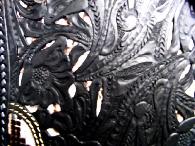 Carving Leather on Carved Leather Full Python Wallet   Dragon Silver Badge   Ebay