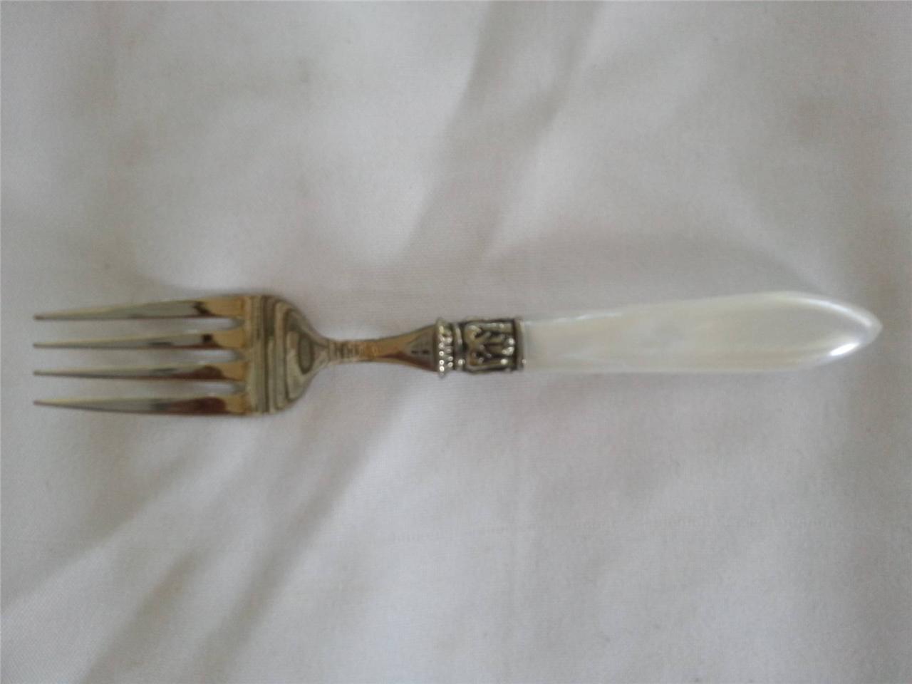 Wallace 18/10 Stainless Faux Mother of Pearl White Handle Flatware