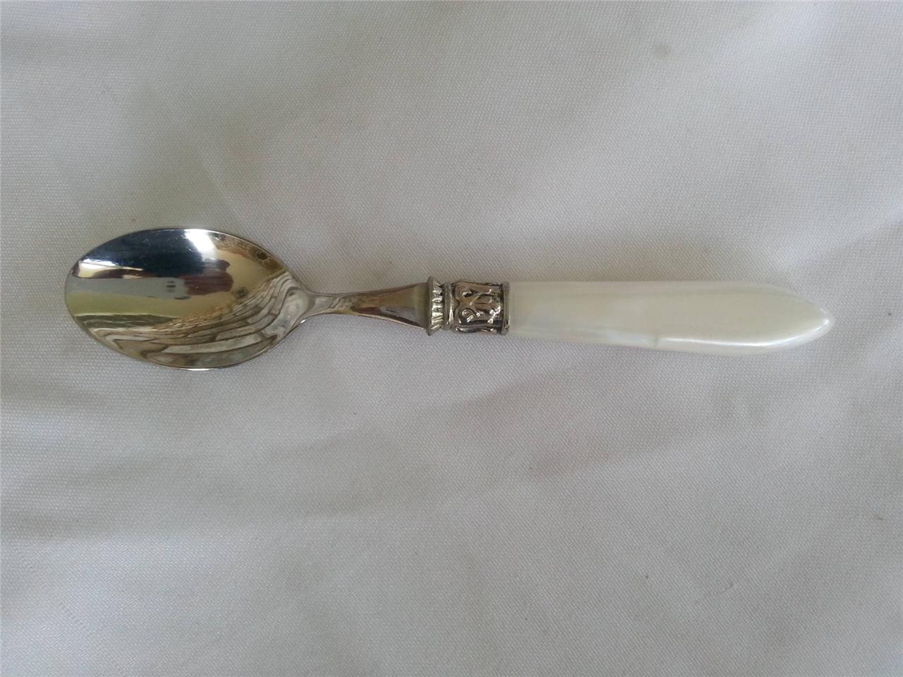Wallace 18/10 Stainless Faux Mother of Pearl White Handle Flatware