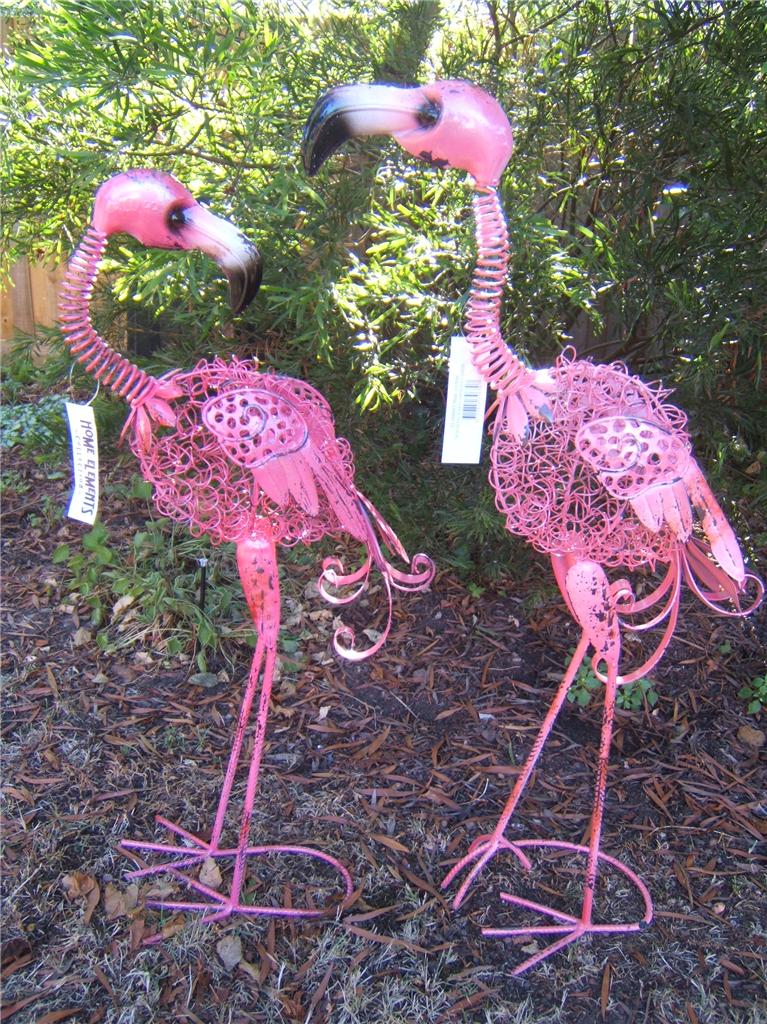 1 X Metal Pink Flamingo*Garden ornament/Sculpture/Statue*Choose Male or
