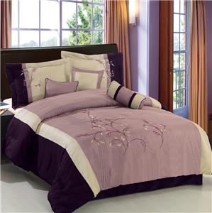 Purple Bedding Sets King Size on Piece Polyester Comforter Set  Queen Size Or King Size  Gray Or Purple