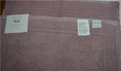 RACHEL ASHWELL COUTURE Crochet Soft Pink Lace BATH MAT NWT