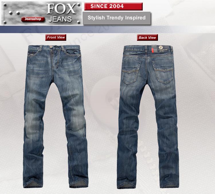 FOX JEANS Men's Gerald Classic Comfort-Fit Straight Blue Denim Jeans ...