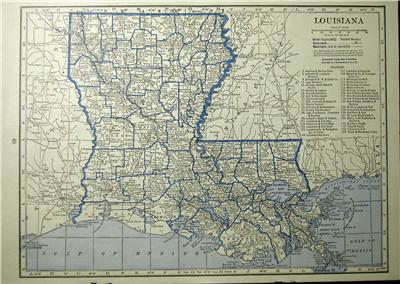 1930 LOUISIANA KENTUCKY RAILROAD MAP LIST RR s DEPOT TOWNS + LA RR PRINT HISTORY | eBay