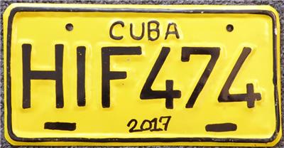Replica CUBA vintage motorcycle license plate Harley ...