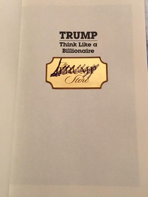 SIGNED Autograph President DONALD TRUMP THINK LIKE A