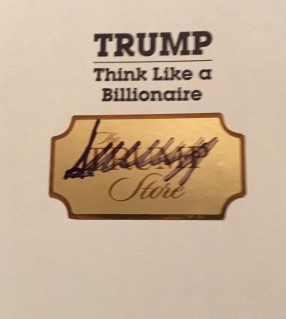 SIGNED Autograph President DONALD TRUMP THINK LIKE A