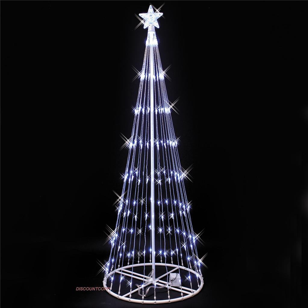 9 FT OUTDOOR LED LIGHTED SHOW CONE TREE 9 MOTION EFFECTS LED LIGHTS NEW ...