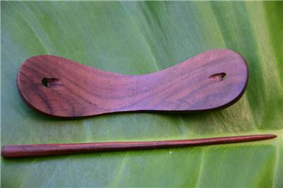 Handmade metal LIZARD wooden Hair Pin Barrette Clasp Slide Clip Sono wood new
