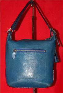 COACH Large Teal Blue Leather LEGACY Bucket Crossbody Duffle Purse Bag 19889 | eBay