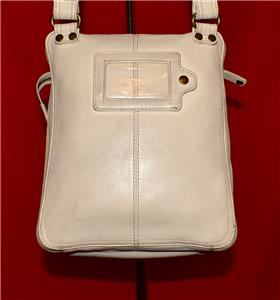 FOSSIL Off White Smooth Leather Cross-body Organizer Shoulder Purse Travel-Bag | eBay