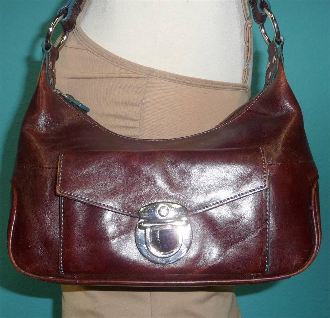 Vintage WILSONS LEATHER Brown Leather Shoulder Tote Satchel Purse Bag ...